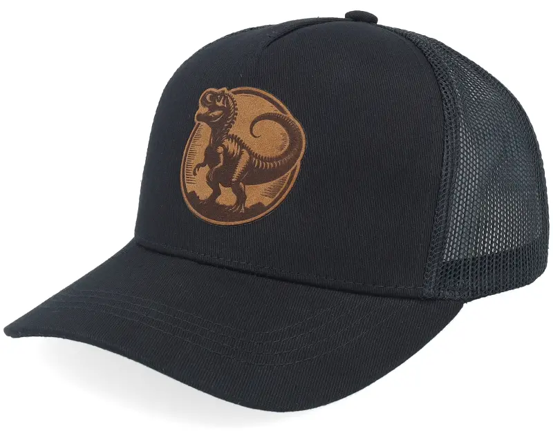 Kiddo Cap Kids T-rex Dino Brown Round Patch Black Trucker online