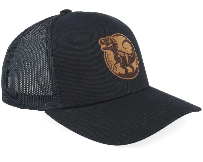 Kiddo Cap Kids T-rex Dino Brown Round Patch Black Trucker online