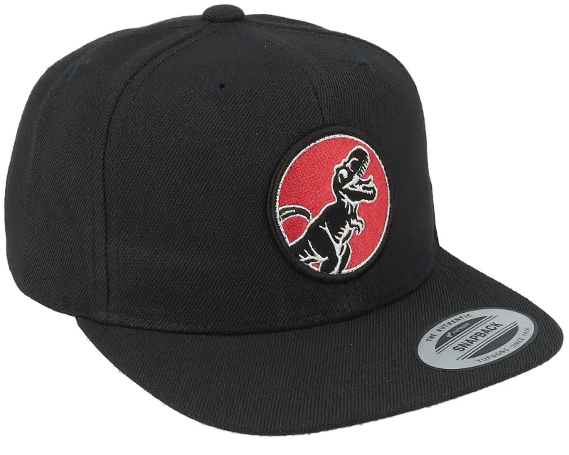 Kiddo Cap Kids T-rex Red Round Patch Black Snapback online