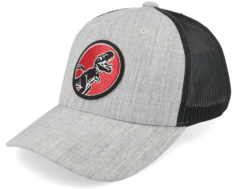 Kiddo Cap Kids T-rex Red Round Patch Heather Grey/Black Trucker online
