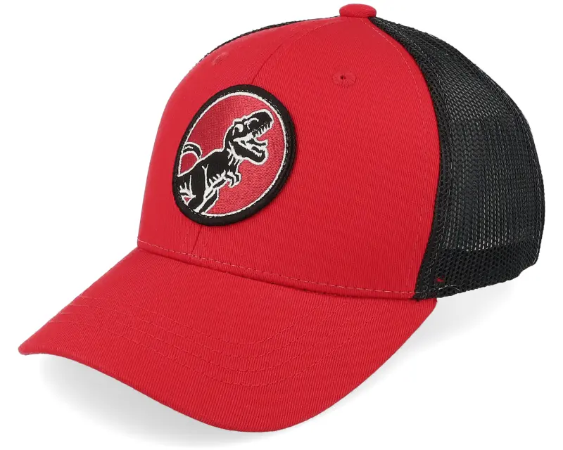 Kiddo Cap Kids T-rex Red Round Patch Red/Black Trucker online