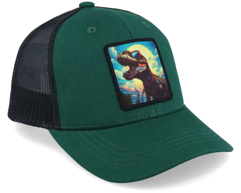 Kiddo Cap Kids T-rex With Sun Glasses Dark Forest/Black online