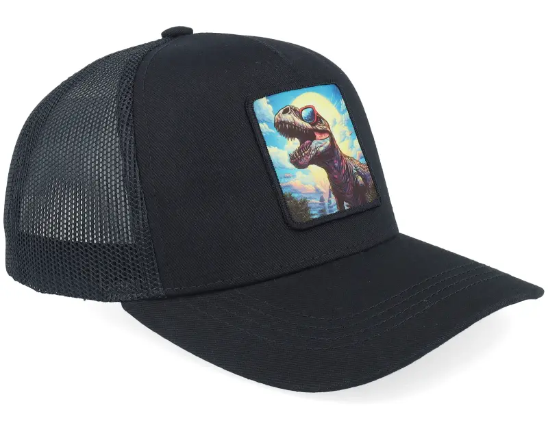 Kiddo Cap Kids T-rex With Sun Glasses Patch Black Trucker online