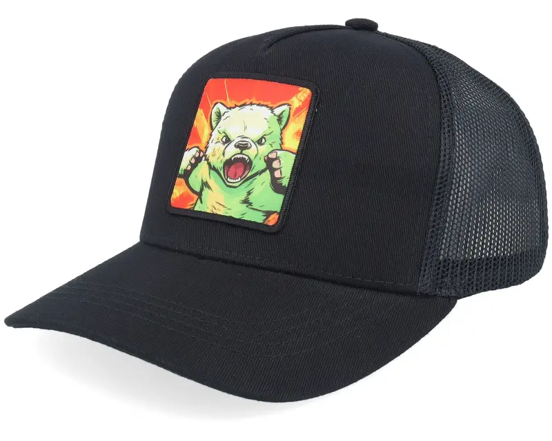 Kiddo Cap Kids Teddy Bear Action Patch Black Trucker online