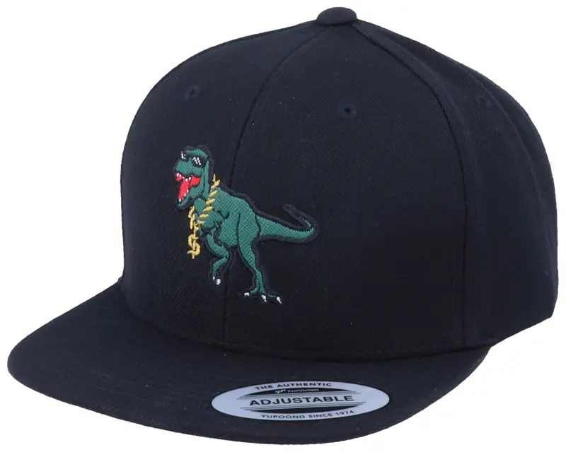Kiddo Cap Kids Thug Life T-Rex Applique Black Snapback online
