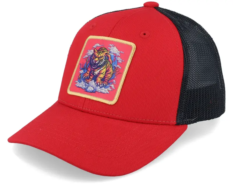 Kiddo Cap Kids Tiger On Clouds Patch Scarlet/Black Trucker online