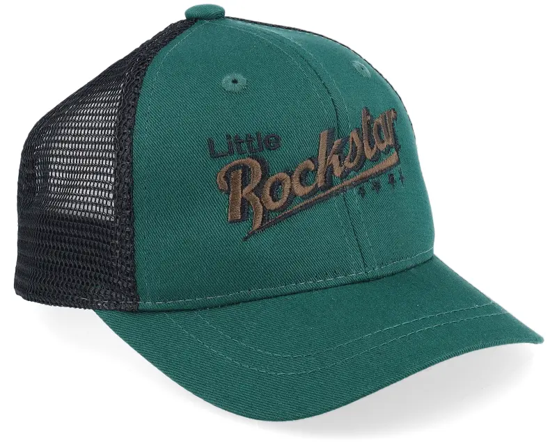 Kiddo Cap Kids Toddler Little Rockstar Dark Green/Black Trucker online