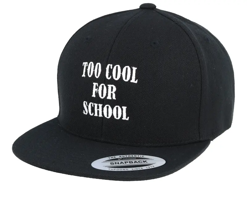Kiddo Cap Kids Too Cool For School Black Snapback online