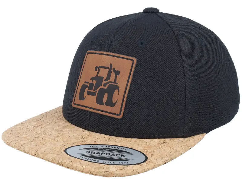 Kiddo Cap Kids Tractor Engraved Box Patch Cork/Black Snapback online