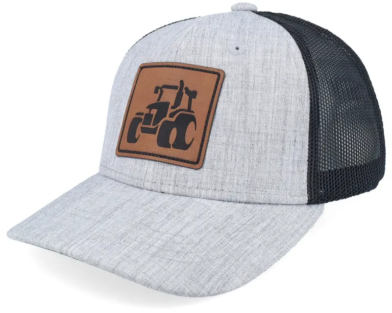 Kiddo Cap Kids Tractor Engraved Box Patch Heather Grey/Black Trucker online