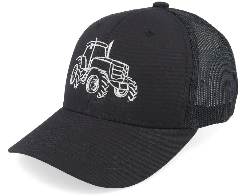 Kiddo Cap Kids Tractor Outline Black/Black Trucker online