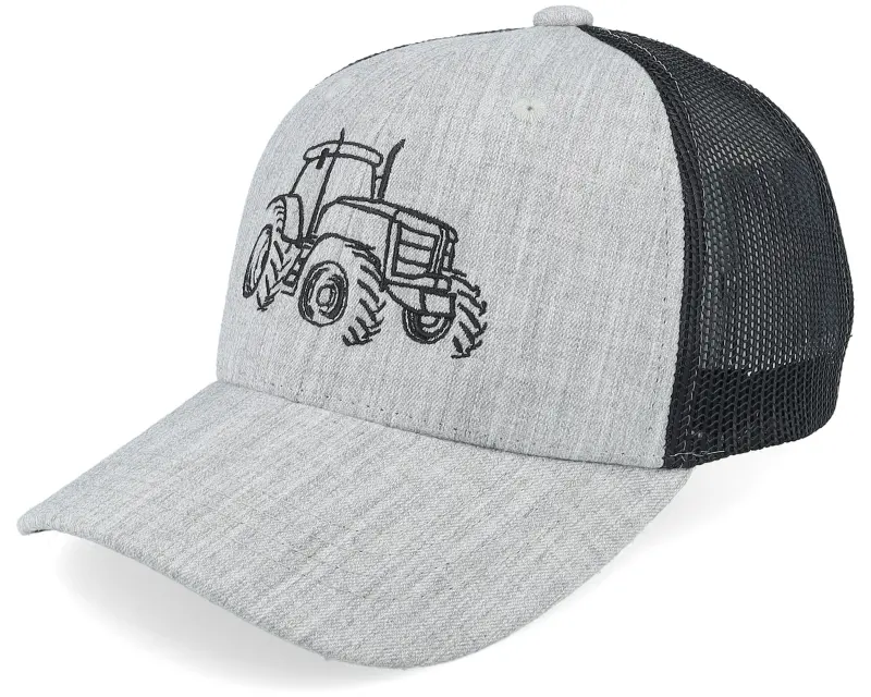 Kiddo Cap Kids Tractor Outline Heather Grey/Black Trucker online