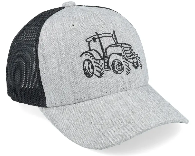 Kiddo Cap Kids Tractor Outline Heather Grey/Black Trucker online