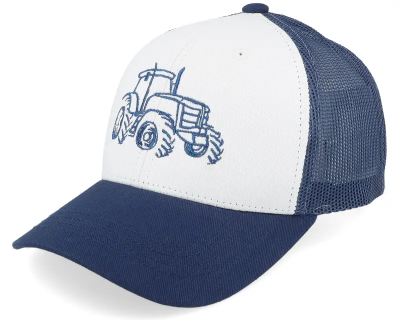 Kiddo Cap Kids Tractor Outline White/Navy Trucker online