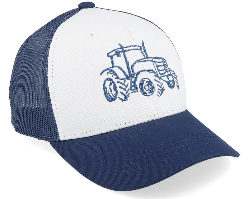 Kiddo Cap Kids Tractor Outline White/Navy Trucker online