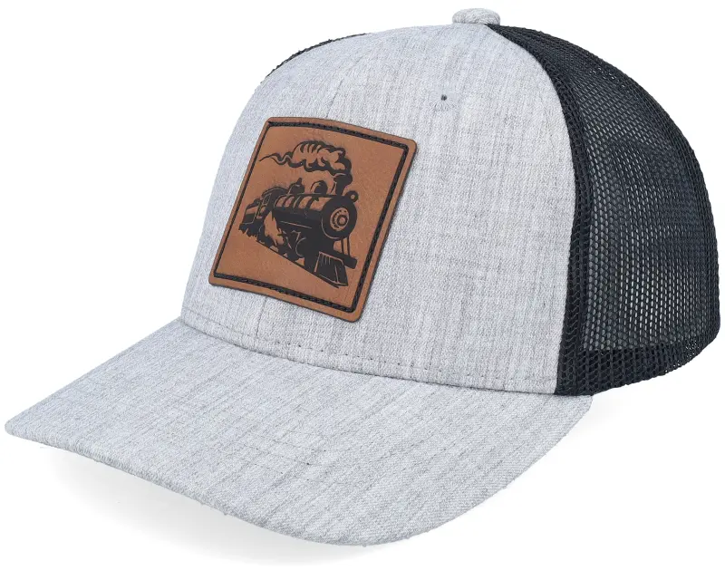 Kiddo Cap Kids Train Engraved Box Patch Heather Grey/Black Trucker online