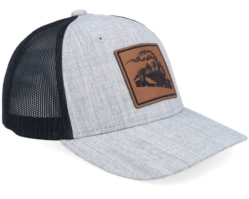 Kiddo Cap Kids Train Engraved Box Patch Heather Grey/Black Trucker online