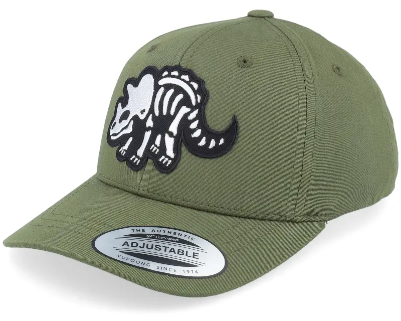 Kiddo Cap Kids Triceratops Skeleton Patch Olive Adjustable online