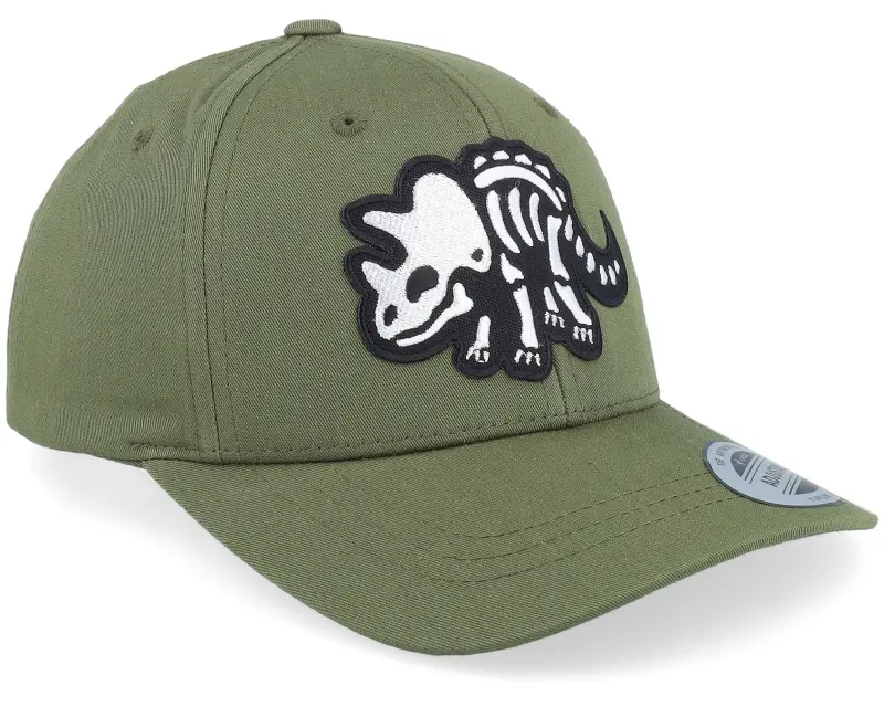 Kiddo Cap Kids Triceratops Skeleton Patch Olive Adjustable online