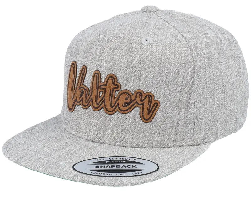 Kiddo Cap Kids Valter Engraved Patch Heather Grey Snapback online