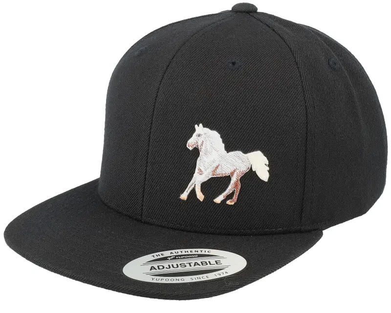 Kiddo Cap Kids White Horse Side Black Snapback online
