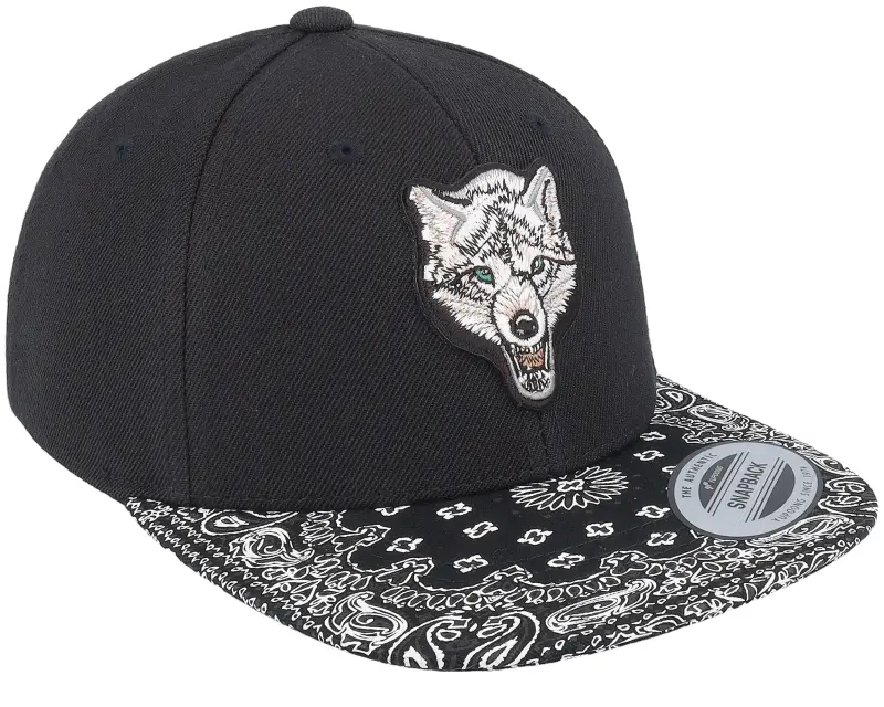Kiddo Cap Kids White Wolf Black/Paisley Snapback online