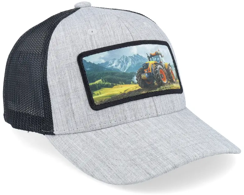 Kiddo Cap Kids Yellow Tractor Heather Grey/Black Trucker online