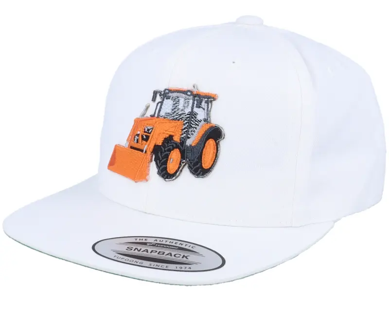 Kiddo Cap Orange Tractor White Snapback online