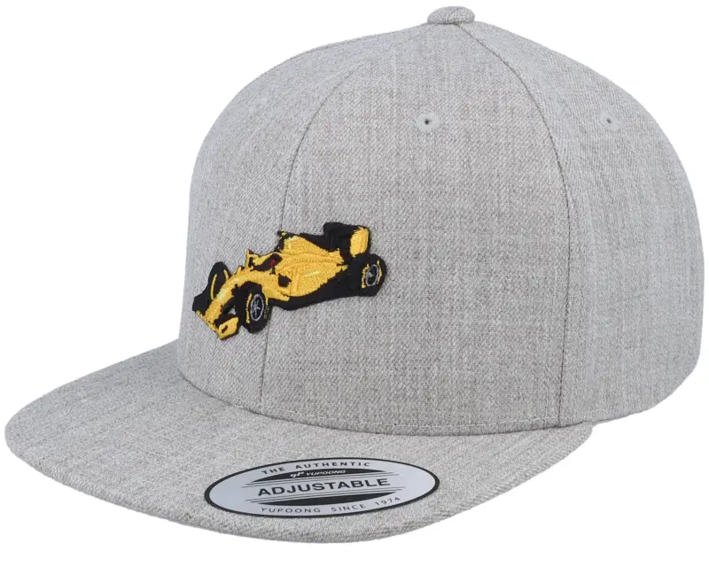 Kiddo Cap Yellow Racing Car Heather Grey Snapback online