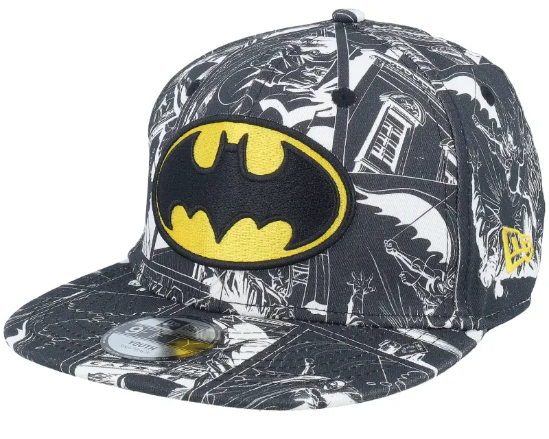 New Era Kids Dc All Over Print 9FIFTY Batman Black/Yellow Snapback online