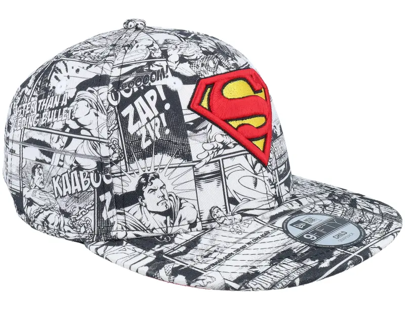 New Era Kids DC All Over Print 9FIFTY Supman Black/White/Scarlet Snapback online
