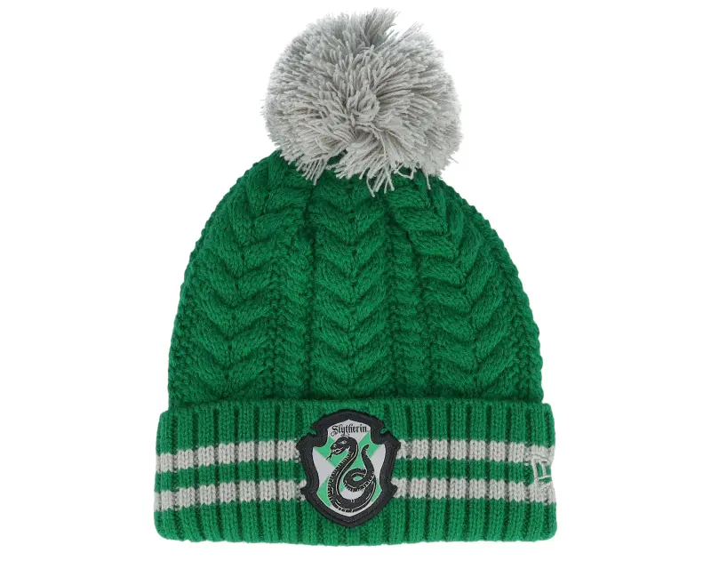 New Era Kids Harry Potter Slytherin Beanie Green/Grey Pom online