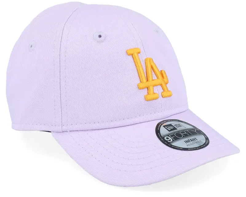 New Era Kids Los Angeles Dodgers Infant League Essential 9FORTY Lilac/Yellow Adjustable online