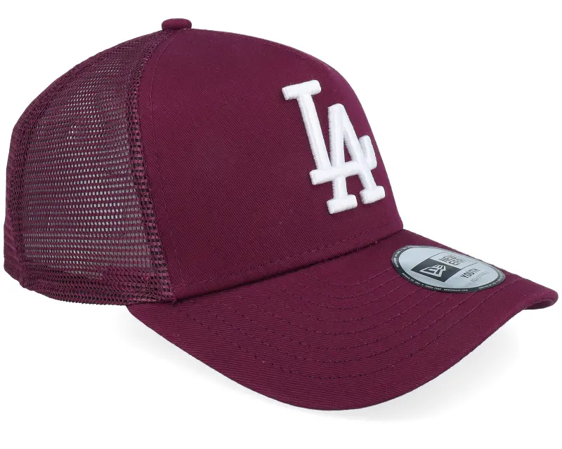 New Era Kids Los Angeles Dodgers League Essential Burgundy A-Frame Trucker online