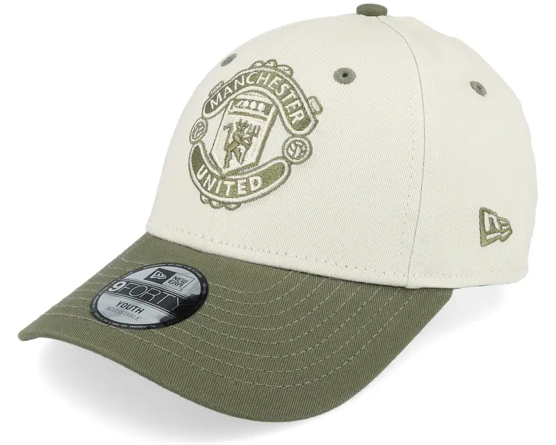 New Era Kids Manchester United Contrast Visor Ktd 9FORTY Man Ivory/Olive Adjustable online