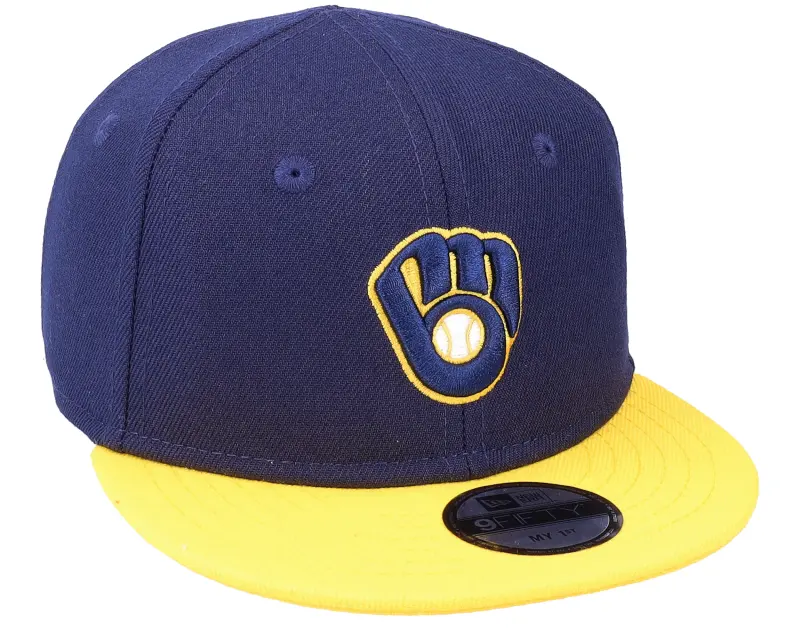 New Era Kids Milwaukee Brewers My 1St 9FIFTY Navy/Yellow Strapback online