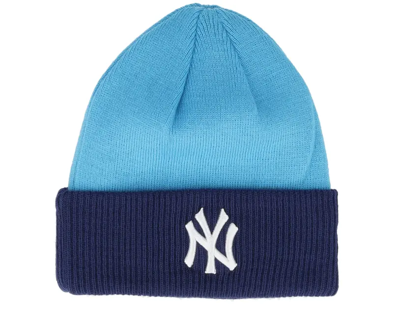 New Era Kids New York Yankees Colour Block Beanie Dark Royal/Sky Cuff online