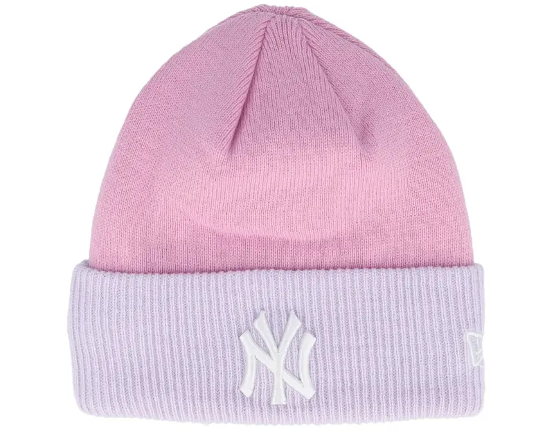 New Era Kids New York Yankees Colour Block Beanie Pink Cuff online