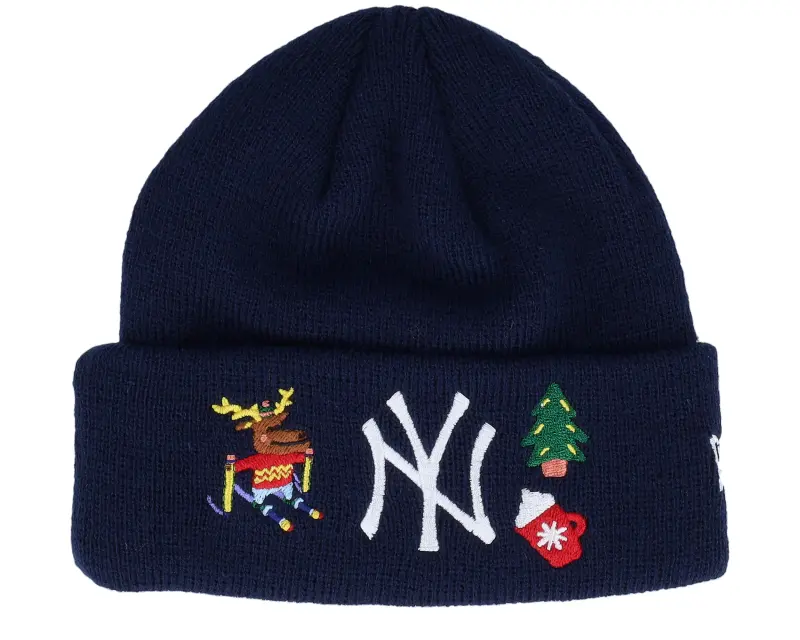New Era Kids New York Yankees Infant Festive Knit Black/White Cuff online