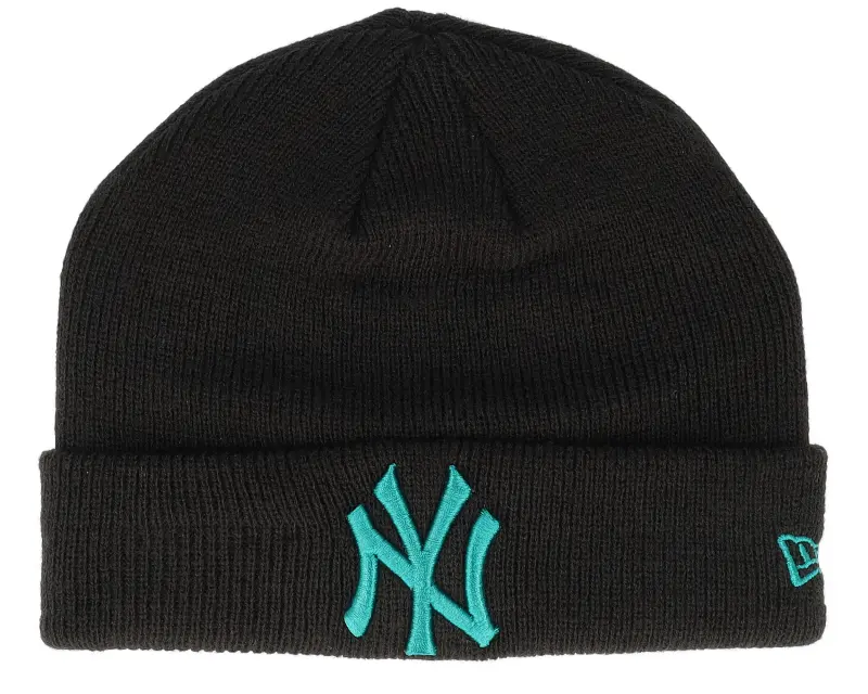 New Era Kids New York Yankees League Essential Beanie Black/Teal Cuff online