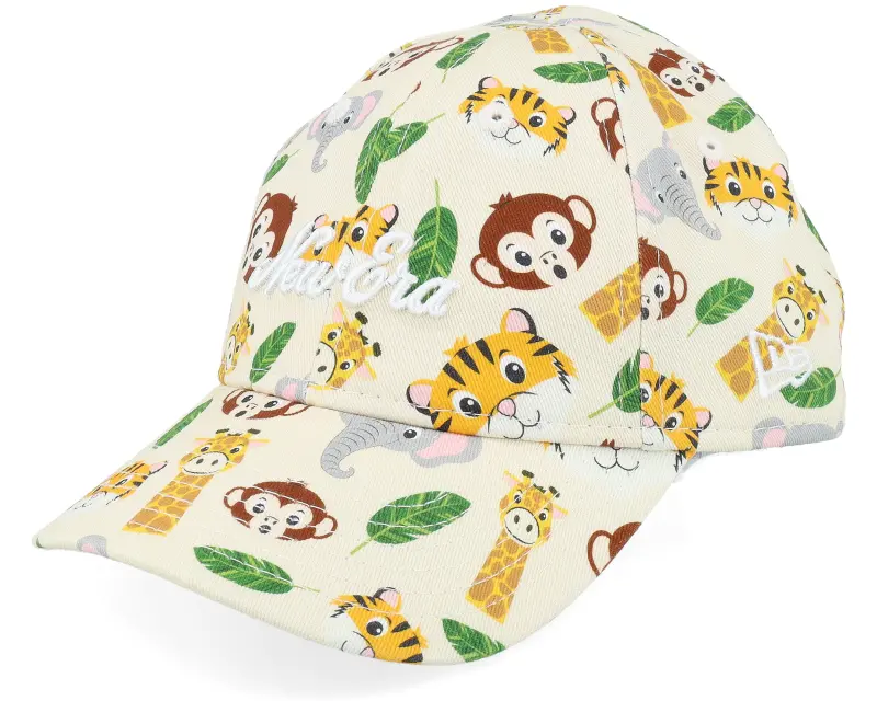 New Era Kids Safari All Over Print 9FORTY Stone Dad Cap online