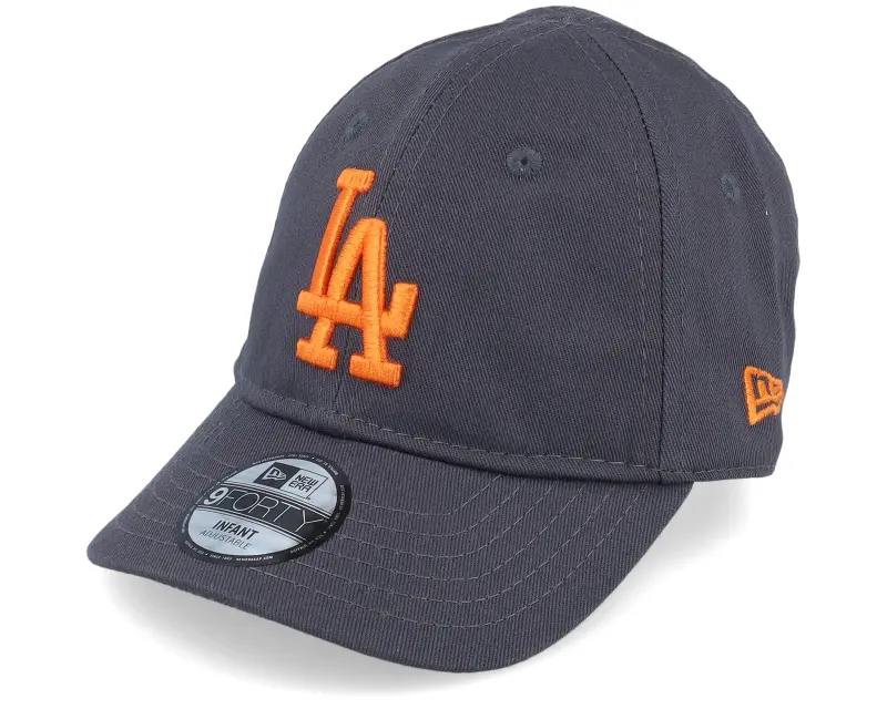 New Era Los Angeles Dodgers League Essential Infant 9FORTY Grey/Orange Adjustable online