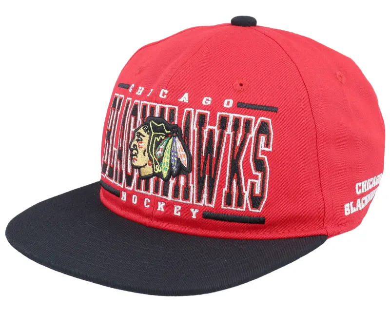 Outerstuff Kids Chicago Blackhawks Logo Flatbrim Cap Red/Black Snapback online