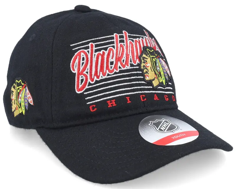 Outerstuff Kids Chicago Blackhawks Retro Wooly Black Dad Cap online