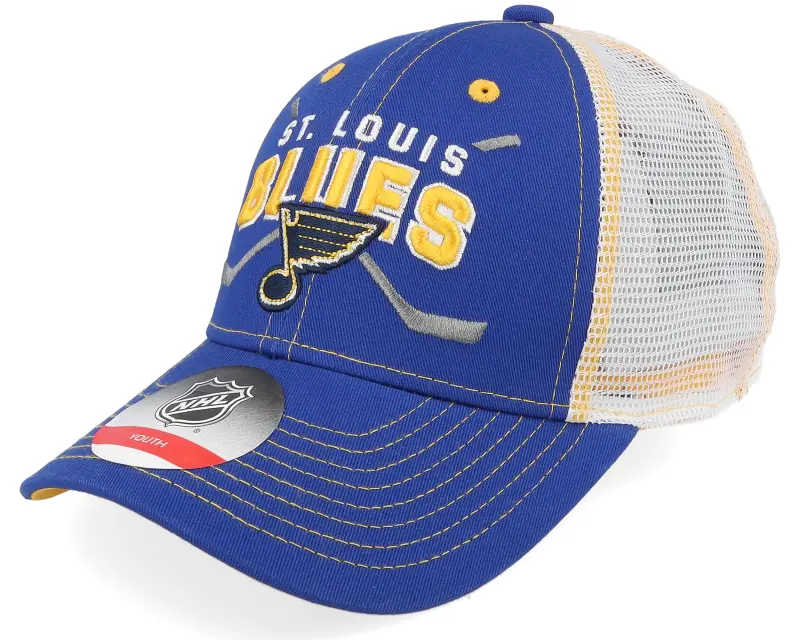Outerstuff Kids St. Louis Blues Lockup Meshback Blue/White/Yellow Trucker online
