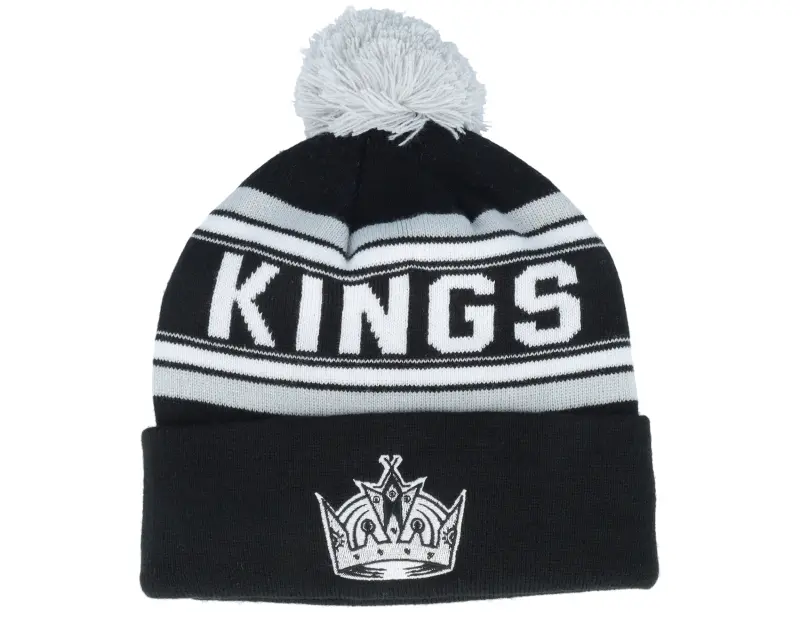 Outerstuff Los Angeles Kings Jacquard Pom Beanie Black Cuff online