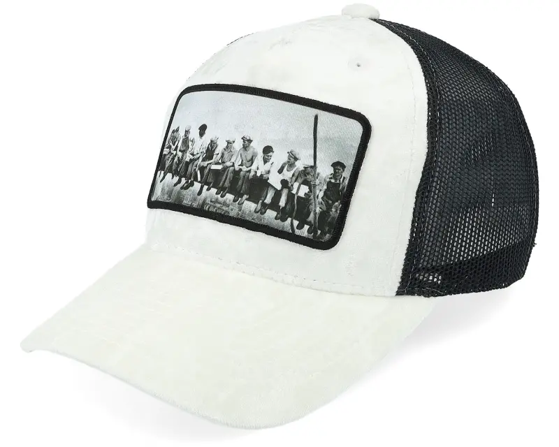 Public Domain Kids Youth Lunch Atop A Skyscraper Velvet White/Black Trucker online