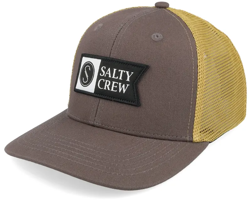 Salty Crew Kids Pinnacle Retro Charcoal/Gold Trucker online