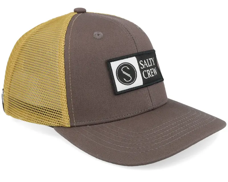 Salty Crew Kids Pinnacle Retro Charcoal/Gold Trucker online