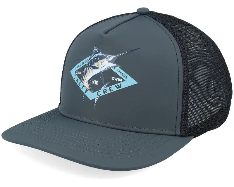 Salty Crew Marlin Diamond Black A-Frame Trucker online
